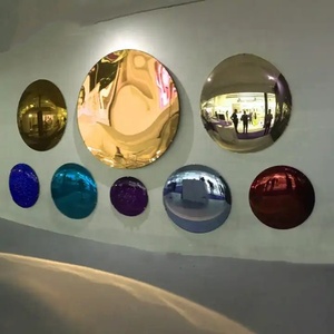 <span class=keywords><strong>Modern</strong></span> ev iç duvar için dekoratif ayna yüzey paslanmaz çelik çanak duvar Metal sanat heykel - Product Image 3