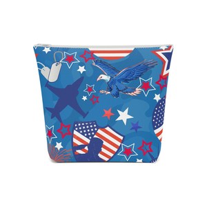 Sac à cordon USA Stars, imprimé étoiles patriotiques, pochette de maquillage pour la fête de l'Indépendance, 4 <span class=keywords><strong>juillet</strong></span>, sac cosmétique drapeau américain - Product Image 4