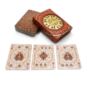 Cartas de Póker Personalizadas con Diseño de Sol Rojo Dorado en Lámina Dorada Premium, Impresión de Logotipo Propio, Caja Especial, Cartas de Juego Mágicas - Product Image 6