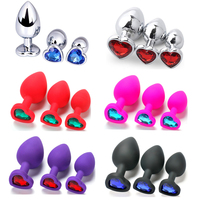 3-teiliges Anal-Plug-Set aus Aluminiumlegierung, SM-Fesselungs-Prostatamassagegerät, Anal-Plug-Trainingsset Sexspielzeug