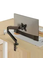 Support de Bras d'Écran Simple Blanc pour Moniteurs de 17 à 34 Pouces, Bras Articulé à Ressort à Gaz Réglable, Support de Bureau VESA pour Ordinateurs