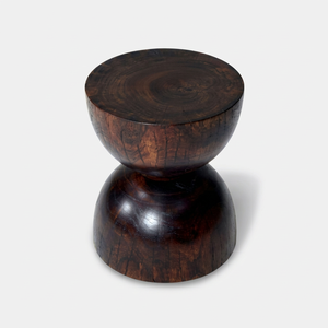 Table basse en bois minimaliste, faite à la main, mobilier moderne pour salon, base en bois massif, design rond - Product Image 1
