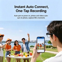 Lunettes Intelligentes V03-T8 avec Caméras 8MP, Vidéo 1200P, Double Micro ENC, Traduction Vocale, Audio à Oreille Ouverte