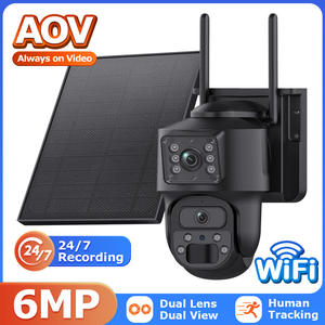 AOV 4G <b>Solar</b> Powered Outdoor Security CCTV <b>Camera</b> Waterproof Wireless PTZ 2 Lens CMOS Two-Way Audio Requires - Product Image 2