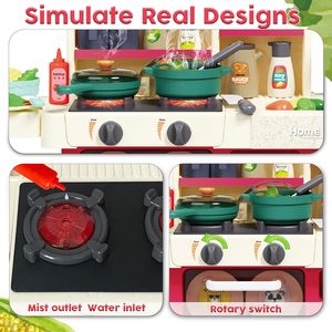 Ensemble de <span class=keywords><strong>cuisine</strong></span> de jeu d'imitation de 63 pièces avec accessoires de <span class=keywords><strong>cuisine</strong></span>, évier de jeu et ensemble d'aliments <span class=keywords><strong>pour</strong></span> filles et garçons - Product Image 2
