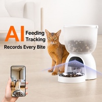 Distributeur automatique intelligent pour animaux de compagnie 5L, contrôle par application WiFi, suivi d'alimentation par IA pour chats et chiens