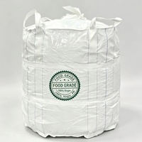 Kantong FIBC Food Grade 1000kg, Karung Anyaman PP Tubular Jumbo Bag 4 Loop dengan Lapisan PE Anti Bocor, Corong Pengisian dan Pengeluaran untuk Gula dan Pati
