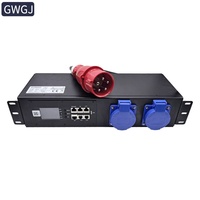 Gelongtu - PDU Inteligente Trifásico de 380 V, Entrada de 32 A, 2 Tomas de Corriente, con Protocolo SNMP Modbus-TCP, Control de Monitoreo Individual