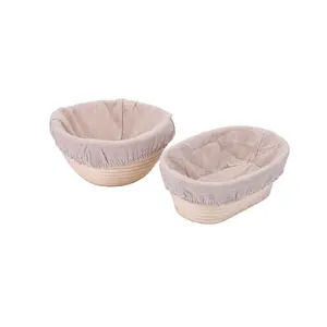 La mejor opción de almacenamiento de tejido ovalado, cestas de mimbre para pan y ratán, cesta hecha a mano de calidad internacional
