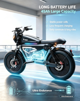 Vélo électrique haut de gamme 80 km/h, ultra-résistant 45 Ah, système d'éclairage LED et tableau de bord intelligent grand écran
