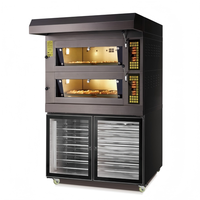 Nouveau Four à Sole Électrique Commercial VNTKITCHEN avec Base en Pierre, Chargement par le Bas, Commande Numérique, Porte Battante, 10KW, 380V, Prise EU, pour Boulangerie
