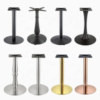 Pied de table robuste en fonte et acier inoxydable doré, design moderne de luxe, forme tulipe, pour mobilier de café, restaurant et salle à manger