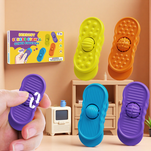 Jouet sensoriel texturé en silicone 4 pièces, nouveauté 2026, pour soulager le stress, adapté aux enfants de 5 à 7 ans - Jouets pour enfants - Product Image 1