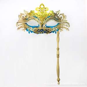 Маскарадная маска с палочкой для женщин и мужчин, Венецианская маска для лица для выпускного бала, Марди-Гры - Product Image 5