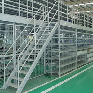 Tùy chỉnh công suất nặng kệ lưu trữ đa lớp thép nền tảng lửng kệ cho kho hậu cần - Product Image 4