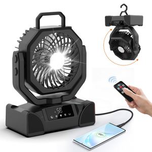 พาวเวอร์แบงค์แบบพกพา 10000 มิลลิแอมป์ สำหรับตั้งแคมป์ พร้อมไฟ LED มุมกว้าง 360 องศา พัดลมกลางแจ้งแบบ 3-in-1 ติดตั้งได้ ทนทานต่อสภาพอากาศ - Product Image 1