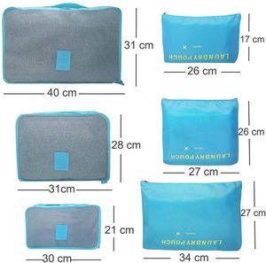 6 Pcs Polyester Compression Luggage Organizers Bag for Travel Personal Packing Cubes Wholesale Travel Bag Organizer <b>Sets</b> - Product Image 4