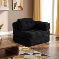 Canapé-lit pliant carré en tissu, simple et moderne, personnalisable, avec rembourrage en éponge, pour une personne, canapé paresseux