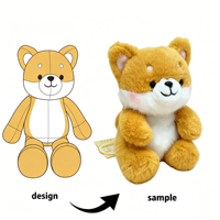 Mini Peluches Personnalisées Chat Chien Hamster, Animaux en Peluche Doux, Poupées en Sachet de Coton PP, Design Brodé, Anti-Stress, Cadeau pour Enfants