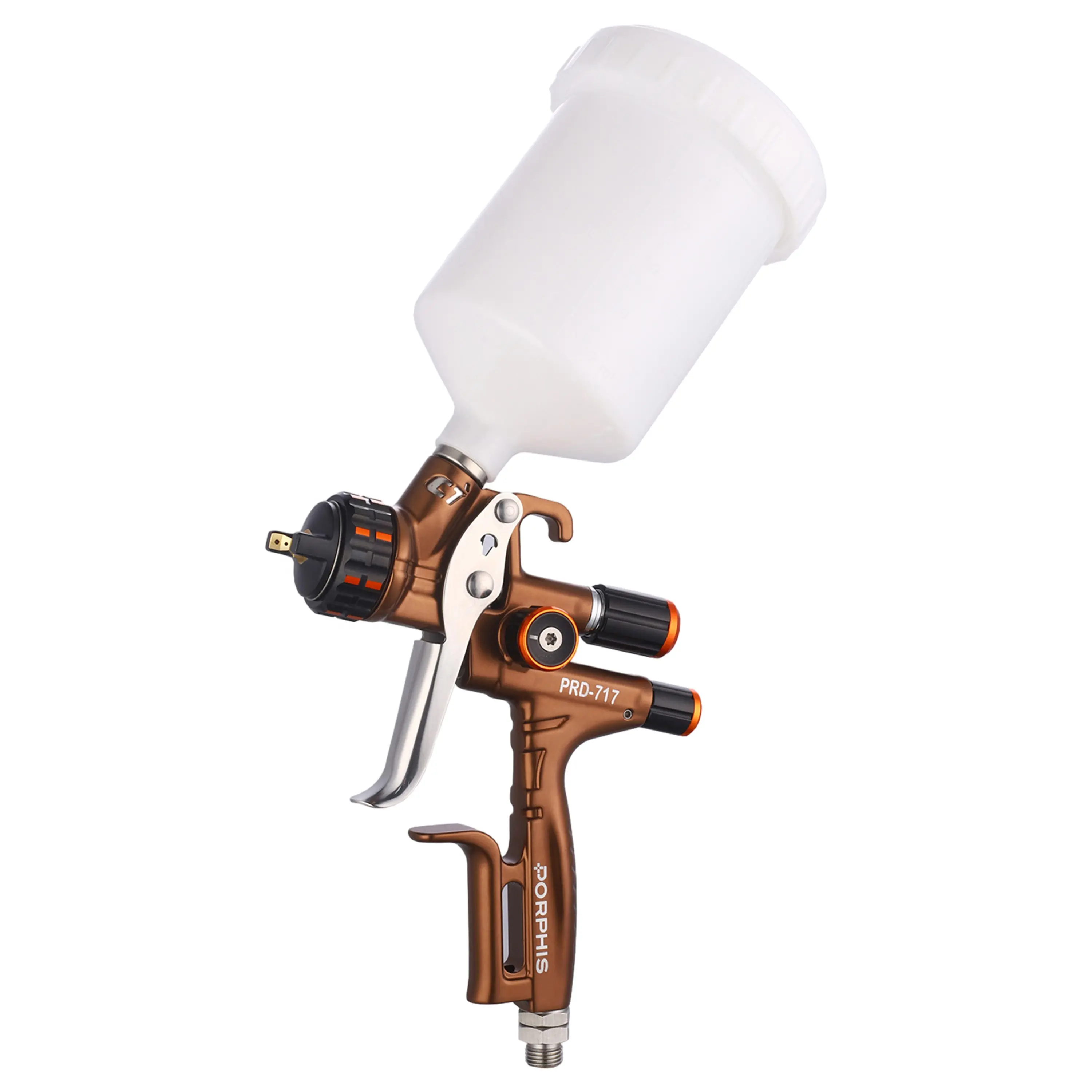 PORPHIS PRD-717 1.3mm Split Nozzle Gravity Feed Airbrush Pneumatic Tool Varnish Paint Sprayer New VS type spray gun