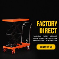 Plateforme élévatrice manuelle à ciseaux WIN TOP STAR, capacité de levage 100 kg, hauteur de levage 1,22 m, acier allié, norme CE EN1570