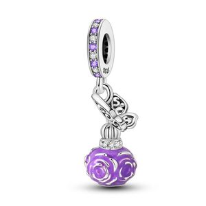 Série de boucles de positionnement pour bracelets, pendentifs breloques en zircon en forme de cœur, DIY, en or blanc et argent, tendance - Product Image 5