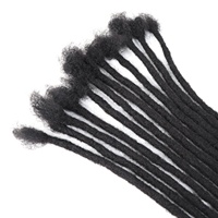 Dreadlocks 100% Capelli Umani Afro Kinky Curly, Estensioni Naturali per Trecce, Dreadlocks Vergini all'Uncinetto