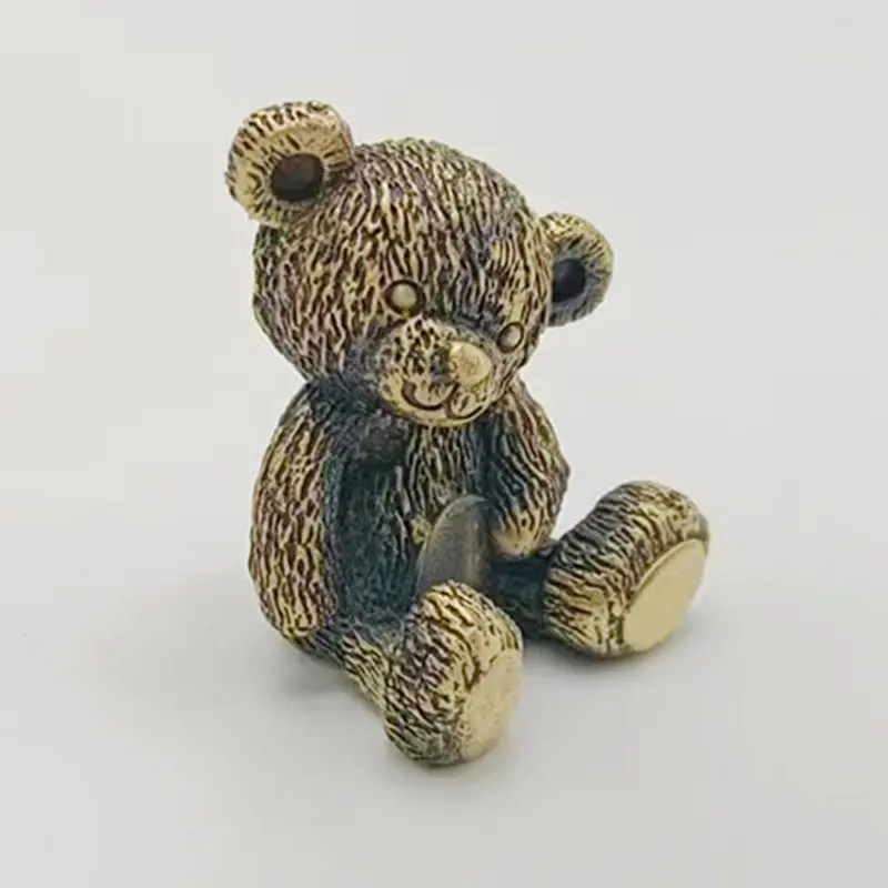 Прямая Продажа с фабрики, новые винтажные латунные украшения для медведей, мини-статуя медведя, настольное исследование, милые подарочные украшения для рук