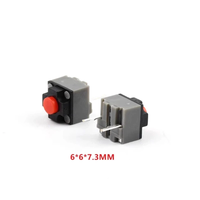Micro-interrupteur silencieux carré Kailh 4,3 mm 7,3 mm, bouton tactile, interrupteur muet pour souris, clavier, axe, corps