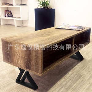 Support de table YIJUN, pieds croisés, 17,7 po x 15,7 po, noir, robuste, moderne, pour table basse - Product Image 4