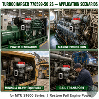 Nouveau turbocompresseur 776599-5012S GTB4294 pour groupe électrogène MTU Detroit Diesel S1600 Biogaz Industriel Marin