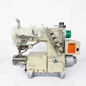 Machine à coudre industrielle RONMACK RM-787T-356-EWT-L600 à point de chaînette, couteau tubulaire central gauche, alimentation manuelle, moteur à engrenages - Product Image 1