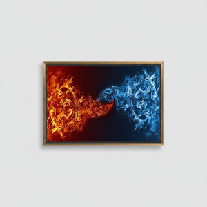 Modern Abstract Glass Wall Art: Elegant Printed <b>Canvas</b> Decor,GOLD <b>FRAMED</b> <b>CANVAS</b> - Product Image 2