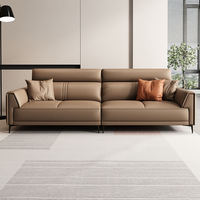 Ensemble de canapés sectionnels en cuir moderne 3 places - Mobilier de luxe pour hôtel, bureau, salon, salle d'attente