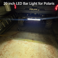 Barre lumineuse LED fine à une seule rangée de 20 pouces pour Polaris, faisceau combiné spot et large, 60W, 12V, pour feux de recul UTV