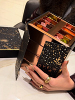 Boîte d'emballage alimentaire personnalisée pour truffes au chocolat double ouverture Saint-Valentin, boîte à dessert en papier, boîte à bonbons de mariage