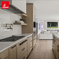 Armoire îlot modulaire en bois moderne Alland Premium avec construction ignifuge et écologique, finition haute brillance pour l'hôtellerie