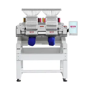 STR OCEAN Advanced Series 2 Heads Embroidery Machine High Speed 1200 RPM Industrial Embroidery Machine Automatic Embroider