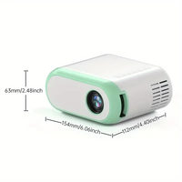 Mini projecteur LED Q11 portable HD 1080P pour cinéma maison, sans fil, avec haut-parleurs intégrés, format de poche, compatible smartphone