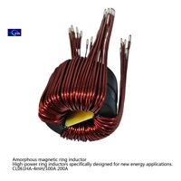 Inducteurs annulaires amorphe haute puissance 100A/200A pour énergies nouvelles, personnalisables en usine avec paramètres ajustables 2.0mm*5P/3. 5TS/4mH