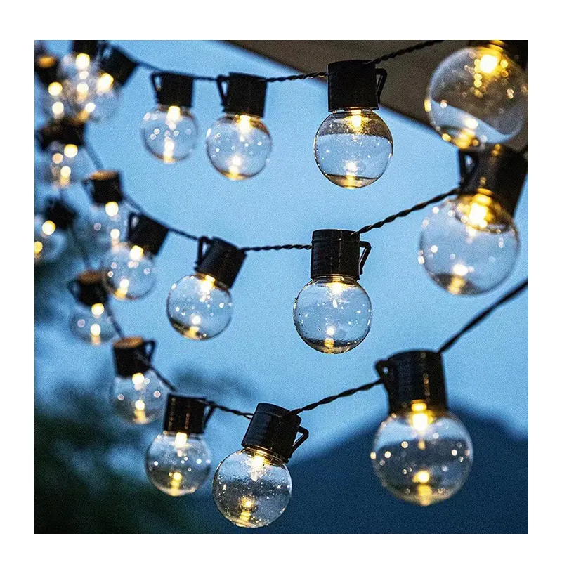 LED G40 Bulb Solar Outdoor G40 String Lights Patio Garden Waterproof Fairy Garland String Light