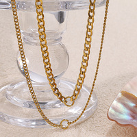 Nouvelle Chaîne Hip-Hop Torsadée en Acier Inoxydable Style Européen et Américain, Chaîne de Singapour Polyvalente Plaqué Or 18K, Collier DIY