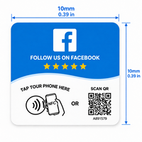 Plaque de révision en acrylique personnalisée avec autocollant NFC intelligent et code QR pour café, bar, boutique, réception