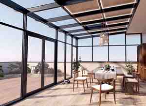Véranda de maison en verre pour <span class=keywords><strong>solarium</strong></span> moderne 4 saisons en aluminium sur pied de haute qualité personnalisée pour villa à usage résidentiel et hôtel - Product Image 4