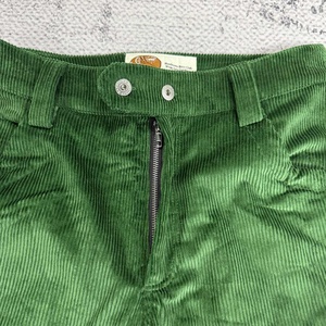 <span class=keywords><strong>Pantalon</strong></span> large en velours <span class=keywords><strong>côtelé</strong></span> vert vintage pour homme PT1511, double boutonnage, taille haute, décontracté - Product Image 2