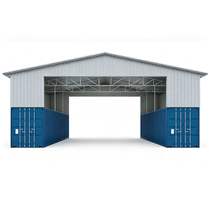 Large Space Industrial Storage <b>Tent</b> Waterproof Outdoor Container Warehouse Shelter Color steel tile container roof factory - Product Image 6
