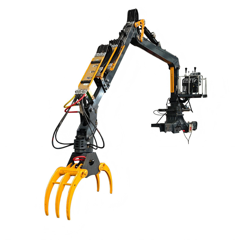 8m Fixed Wood Grab Crane Folding