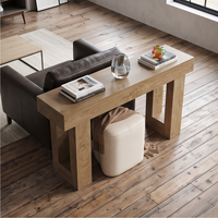 Table console étroite de 63 pouces de long pour entrée, table de canapé en bois, table d'appoint moderne et mince pour hall d'entrée