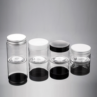 Pot alimentaire en plastique transparent PET de 50 ml, 100 ml, 120 ml, 150 ml, 200 ml, 250 ml, 4 oz, 8 oz avec couvercle en plastique personnalisé ou couvercle en métal