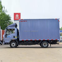 Truk Ringan Pintar Sinotruk Sistem Cerdas Truk Listrik 4x2 Diesel Kendaraan Utilitas dengan Bak Truk Van